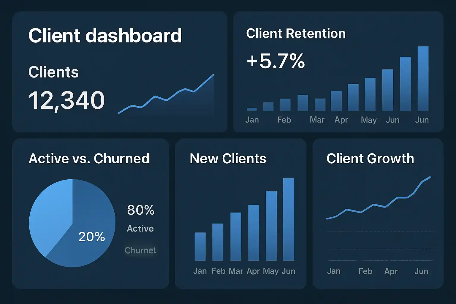 Client dashboard analytics